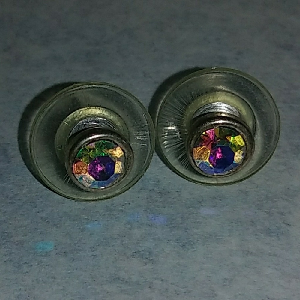 Iridescent crystal earrings